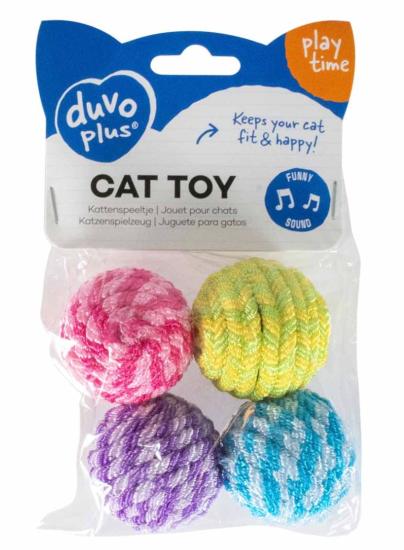 JOUET CHAT 4 BALLES + SON