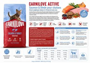 CARNILOVE ACTIVE CAT DRY -SALMON & TURKEY - KITTENS -2KG