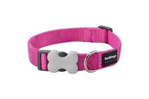 RED DINGO Dog collier unis Classic Hot Pink M 20mm x 31-47cm